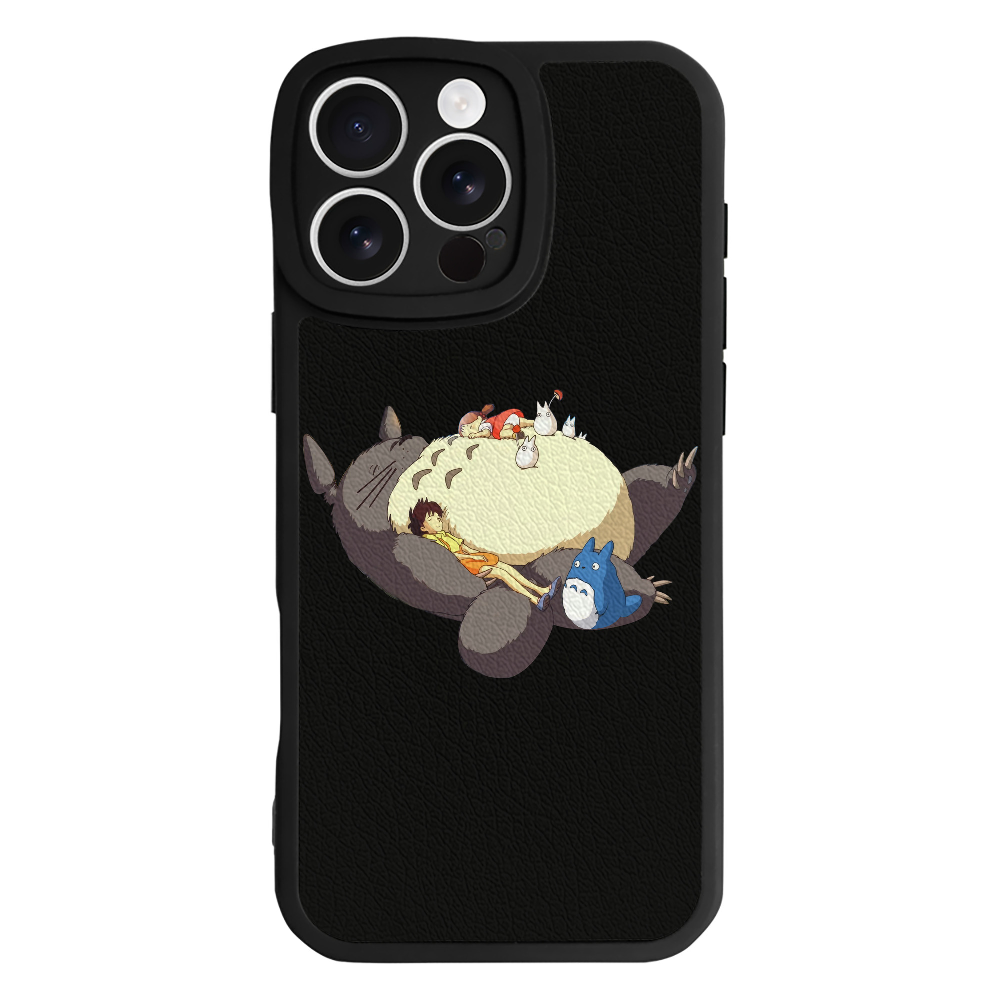 （画像用） となりのトトロ 草壁メイ 草壁サツキ My Neighbor Totoro Satsuki Kusakabe Mei Kusakabe 【iPhone 16シリーズ対応】シリコンスマホケース（レザー調） 材質：シリコン